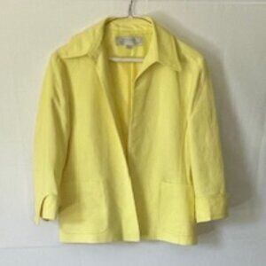 Tahari Quarter Sleeve Linen/Rayon Blend Jacket